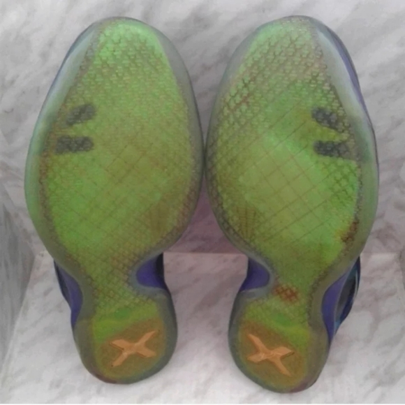 Nike Kobe Bryant X 10 Low Peach Jam Overcome Emerald Purple 705317-305 MEN'S 18 - Picture 6 of 7